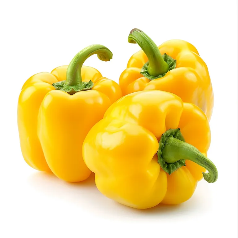 Yellow bell peppers representing vegetables category